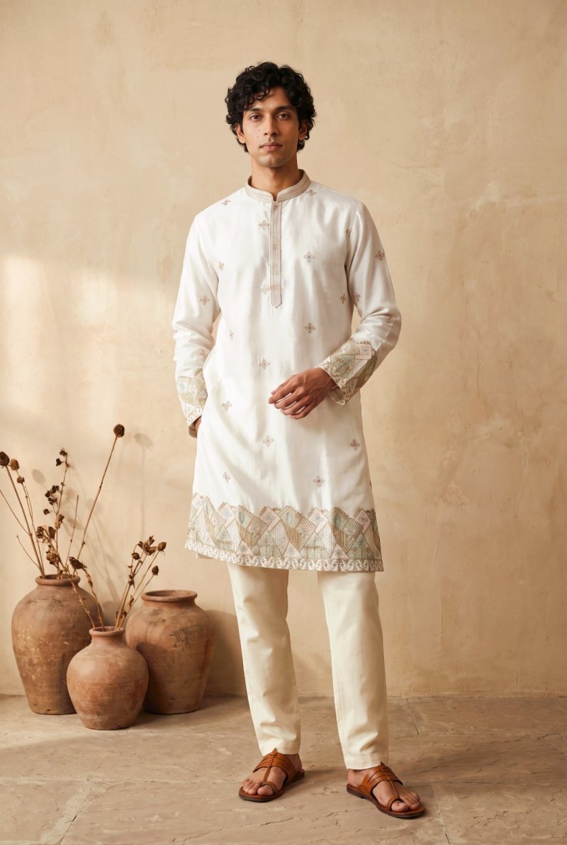 Outluk Wedding Vol 57 Silk Mens Kurta With Pajama